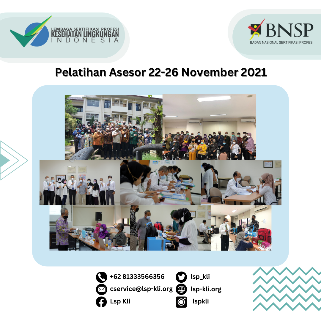 Pelatihan Asesor 22-26 November 2021 