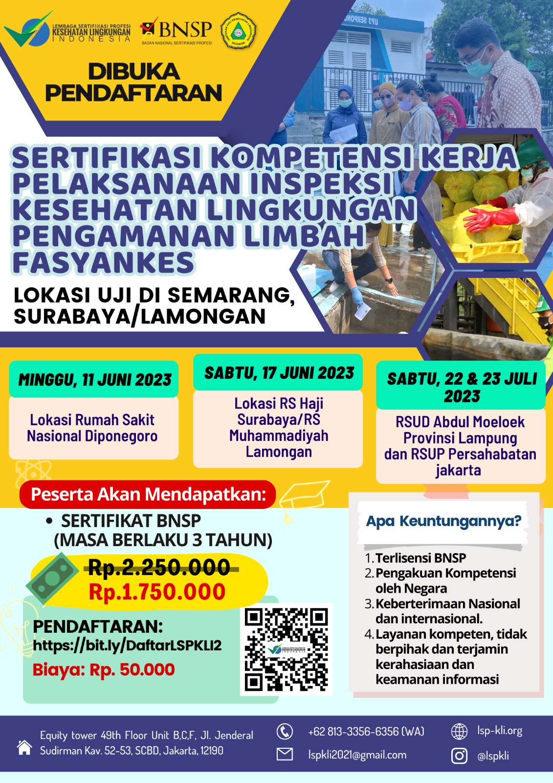 SERTIFIKASI PELAKSANAAN INSPEKSI KESEHATAN LINGKUNGAN PENGAMANAN LIMBAH FASYANKES